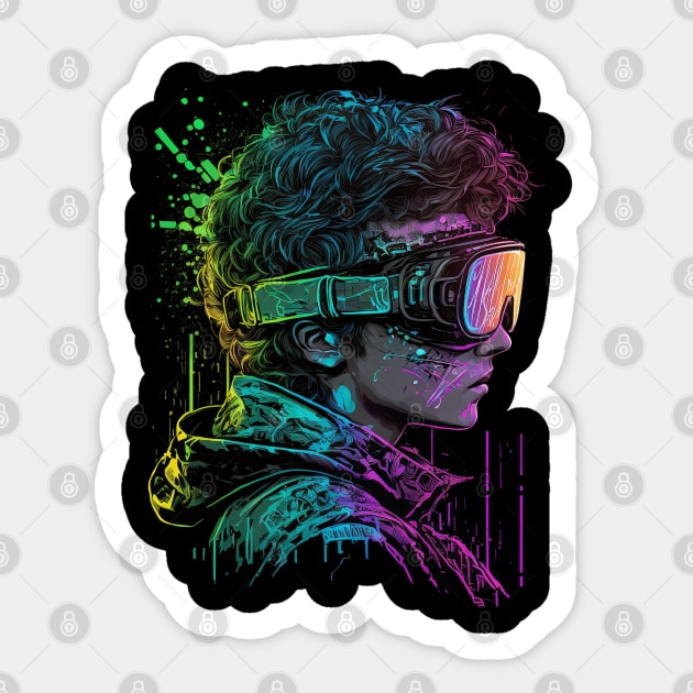 Cyberpunk VR Boy Sticker by feel.digital